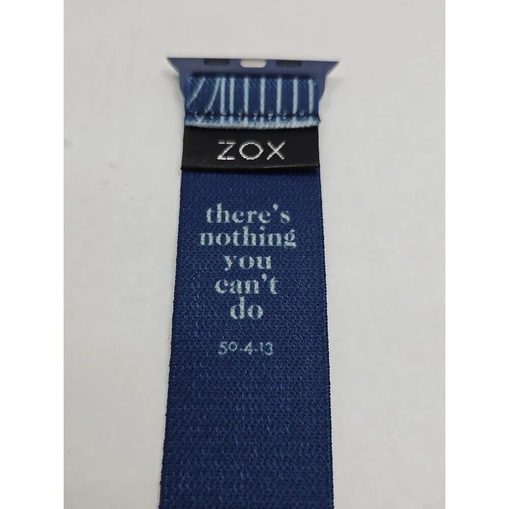 ZOX Theres Nothing You Cant Do 44mm Apple Watch Band Blue Geometric Adjustable